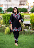 Linen Black Chikankari Co-Ord Set
