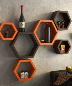 Wall Shelves | Set of 6 | Orange