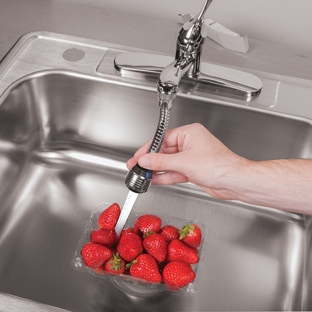 Egab Flexible Faucet Sprayer (6 inch, Silver) - Image 2