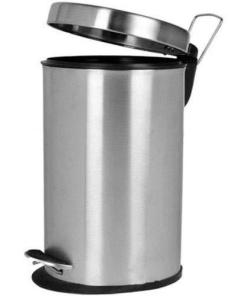 Kitchendesigner 10X14 Set of 2 Piece King International Stainless Steel Dustbin Pedal Dustbin