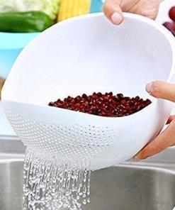 Woogor Rice Pulse for Storing and Straining. Colander Random Colors