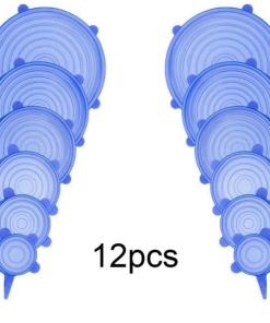 Reusable Silicone Stretch Lids 12Pcs