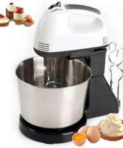 Hand/Blender Mixer for Egg Beater and Food Blender with 7 Speed Handheld Processor Automatic Electric Kitchen Tool (White)