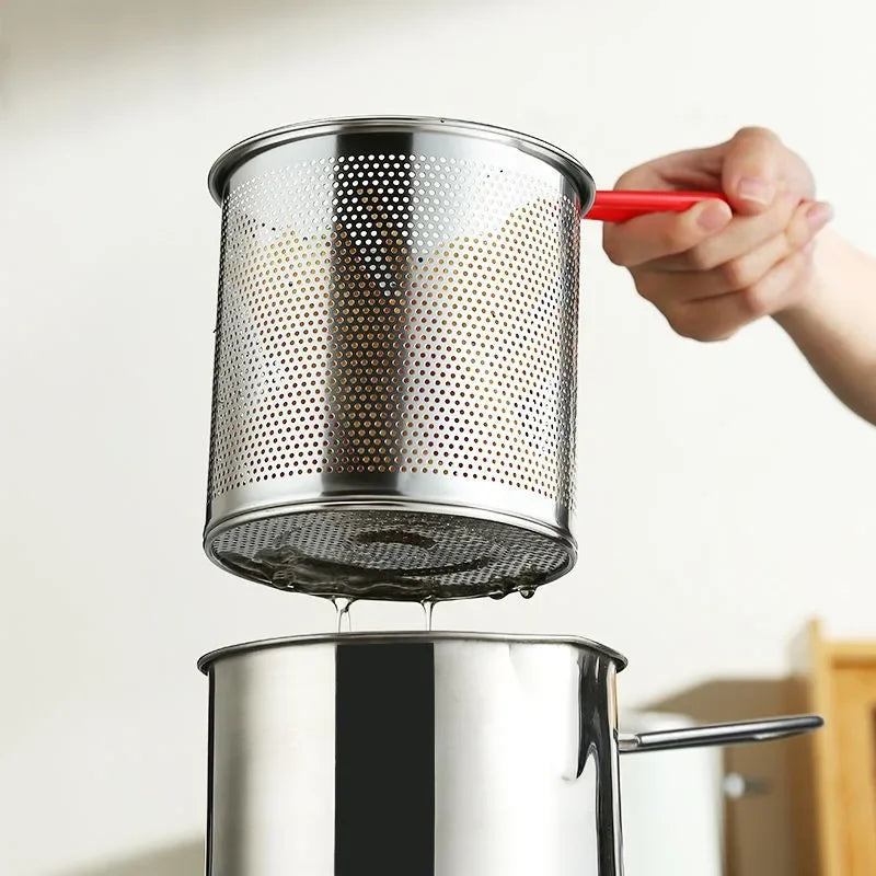 Stainless Steel Deep Frying Pot with Strainer Basket (1200ml) - Image 5