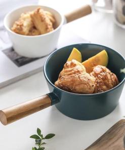 Green Bowl With Handle L