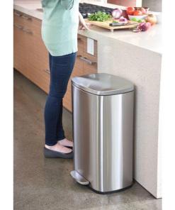 Deodorizer SoftStep Stainless Steel 13 Gallon Step On Trash Can