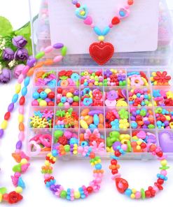 Jewellery Making Craft Kit for Kids, DIY Beads Kit for Bracelets, Necklaces & Hairbands